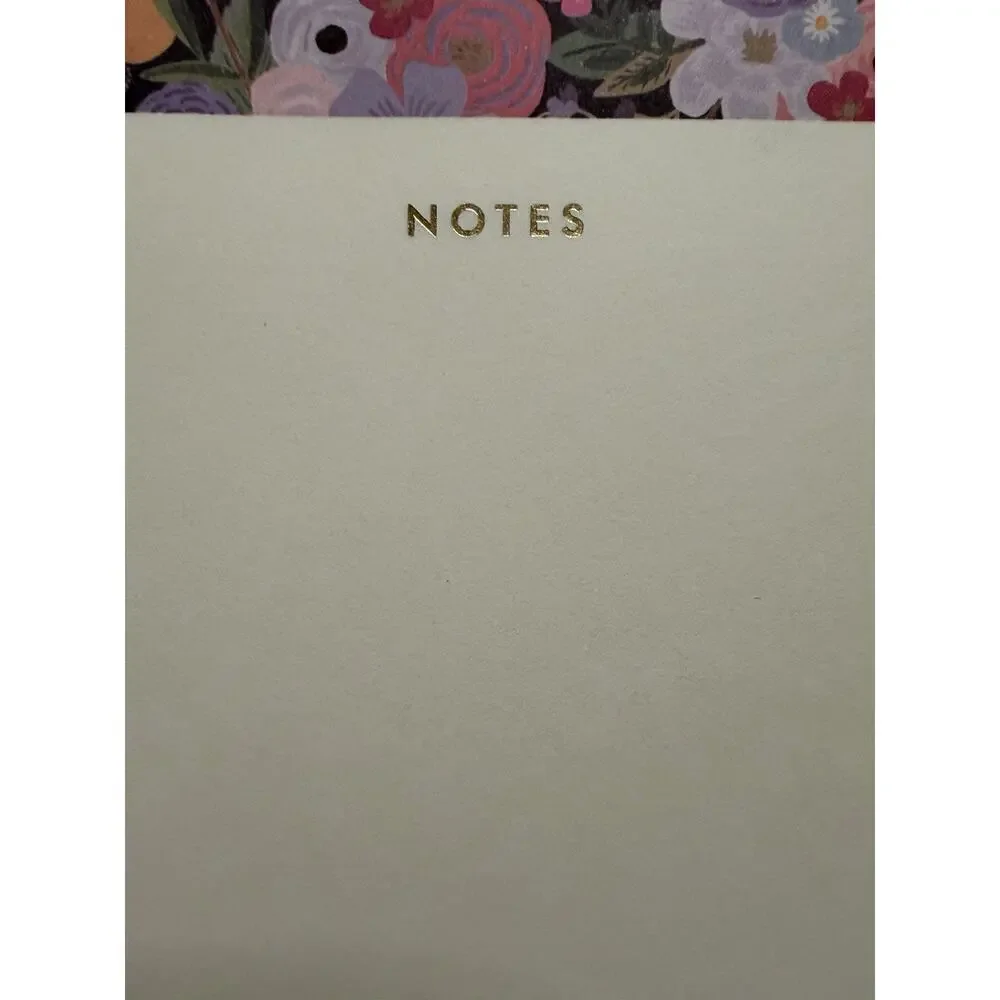 Rifle Paper Co. Garden Party Tiered Notepad Notes, To Do, This Week Gold Foil